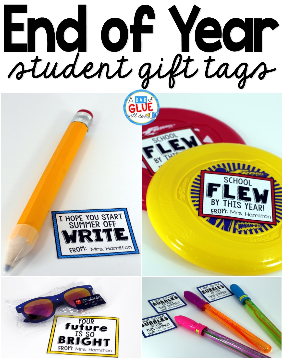 These end of your gifts and free printables are perfect for students.