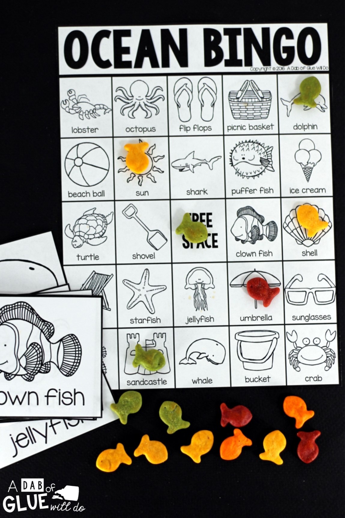 Ocean Bingo is a fun way to review learning about the ocean. This is also perfect for end of year/summer celebrations. This game can be played either whole group or in small groups. Each BINGO board is unique.