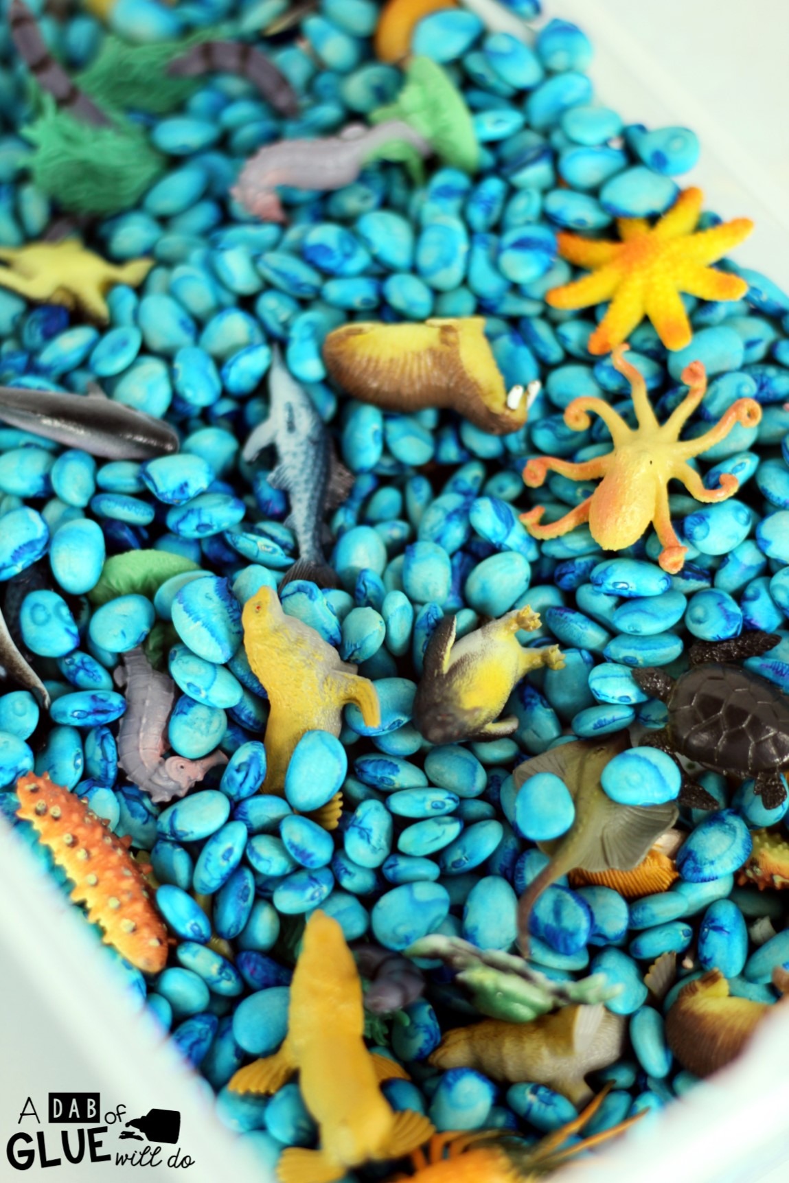 Ocean Sensory Bin Sorting is a perfect way to teach children about ocean animals and sorting in a fun and hands-on way. 