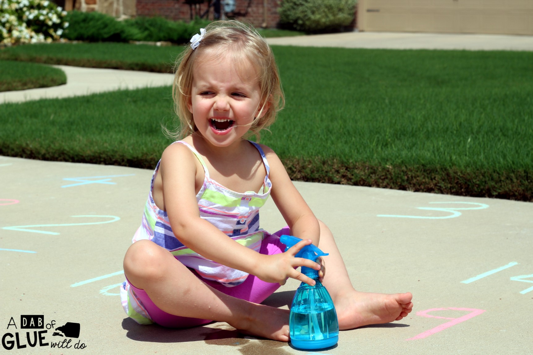 Kids Alphabet Say And Spray Activity is a super fun and easy idea for helping kids to recognize their ABC's while having fun with a say and spray game!