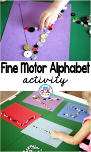 Fine Motor Alphabet is a low prep, fun, hands-on learning activity. It helps children improve their fine motor skills while learning the letters of the alphabet.