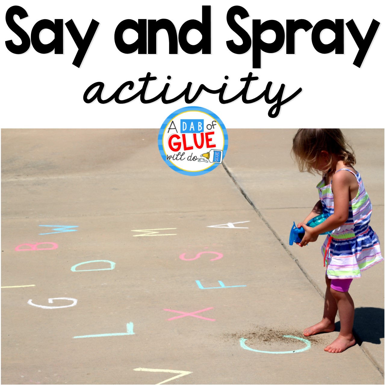 Any activity that allows someone to use spray bottle is a great activity according to my daughter. So, obviously, Say and Spray was a HUGE hit at our house and I have no doubt it would be a huge hit at your home or in your classroom.