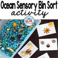 Ocean Sensory Bin Sorting is a perfect way to teach children about ocean animals and sorting in a fun and hands-on way.
