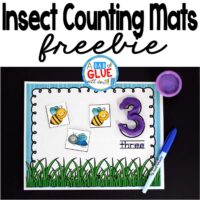 Insect Counting Mats freebie comes with insect counting mats for numbers 1 through 20. In addition there are five pages of insect cards.