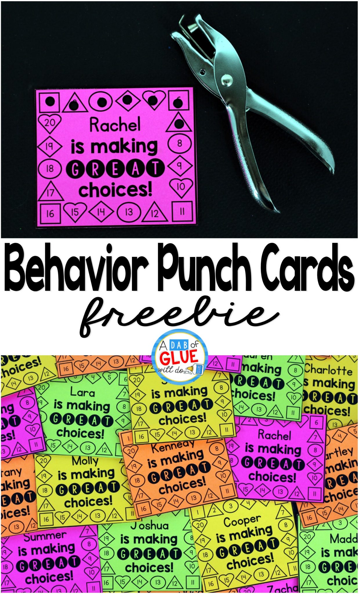 Are you looking for a fun, hands-on way to encourage your students to consistently make good choices? So was I and then I started implementing these behavior punch cards and suddenly my students were working VERY hard to earn their daily punch.