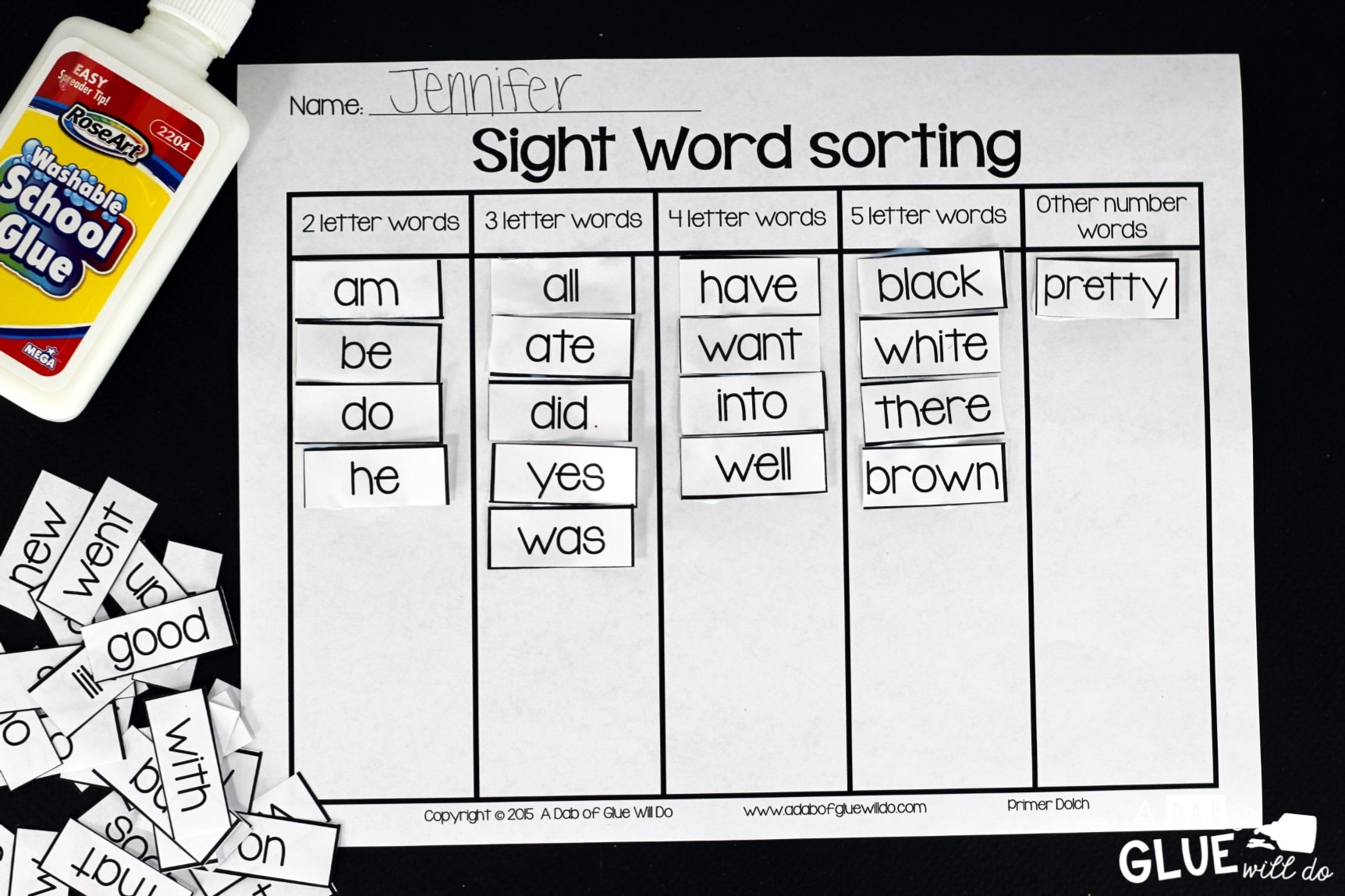 Dolch Word Work ~ 1st Grade