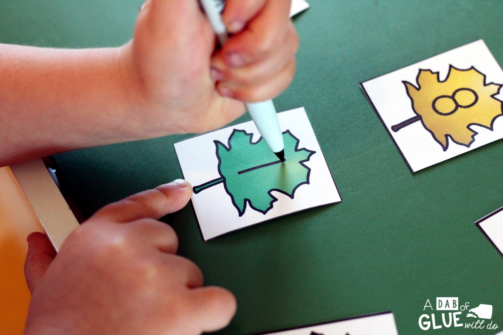 This Leaf Number Sort is the perfect activity to combine math, fun, fall, and leaves all into a no-prep center for preschool and kindergarten students. Download this printable today. 
