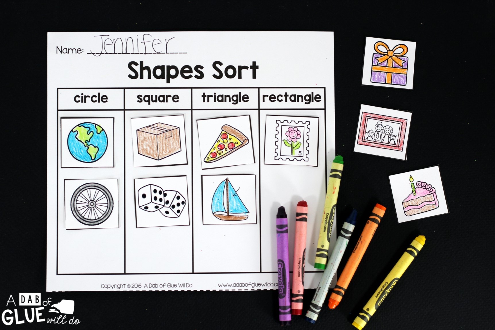 This Shapes Sort freebie is absolutely perfect for an independent or small group math center.