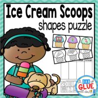 Make learning shapes fun with this Ice Cream Scoops themed shapes set that is perfect for your elementary aged children. Use these fun math summer themed worksheets to teach your Preschool, Kindergarten, and First Grade students phonics with fun shapes games and interactive shapes centers. All centers come with a color AND black and white option.