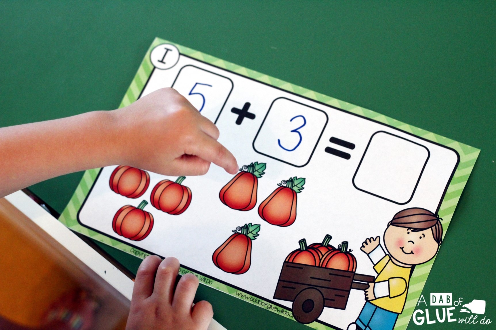 Pumpkin Addition Mats is the perfect fall math center for your preschool, kindergarten, and first grade students. This printable covers numbers up to 12 and also has two recording sheets for students to record their addition sentences. 