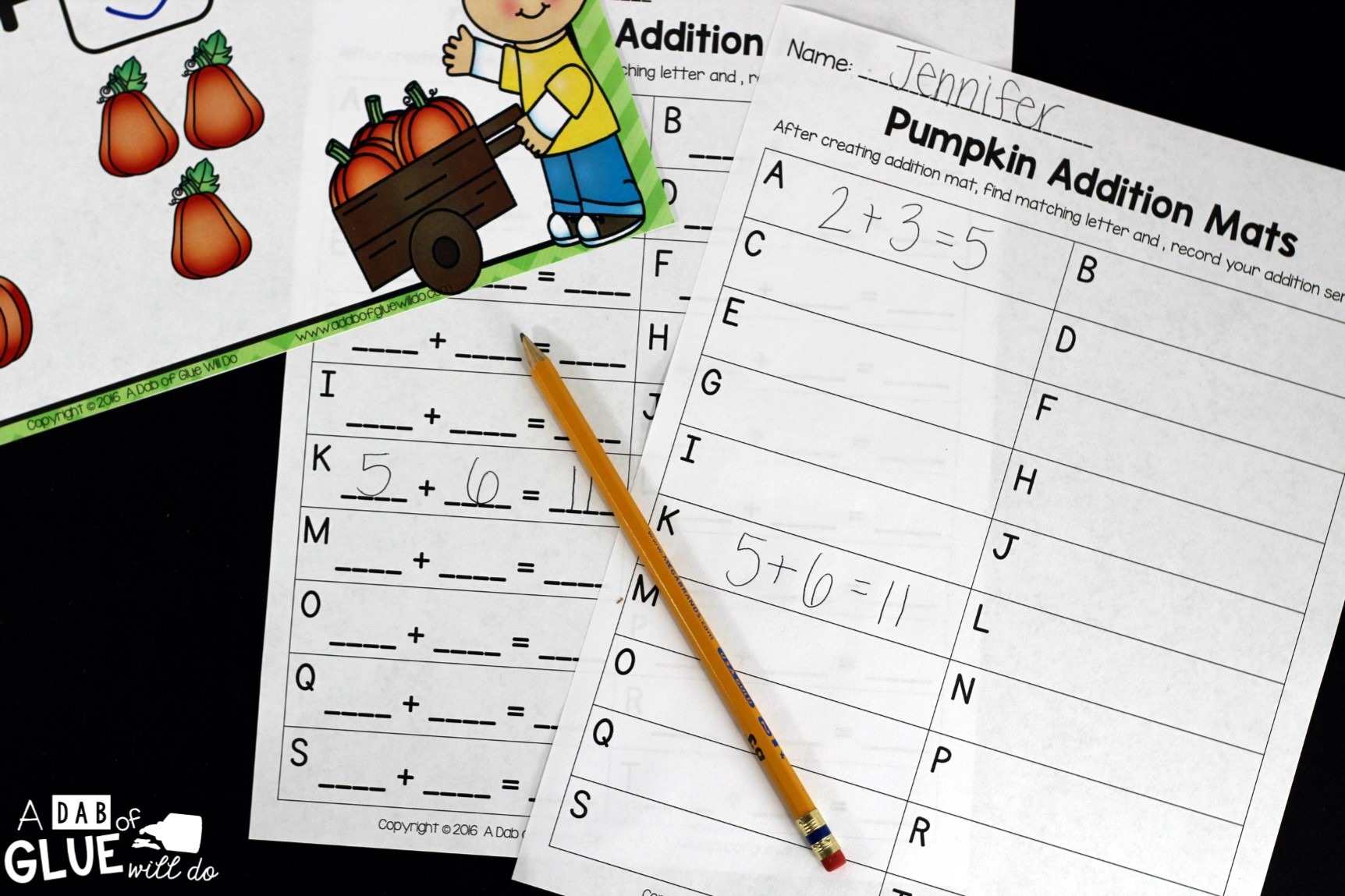 Pumpkin Addition Mats is the perfect fall math center for your preschool, kindergarten, and first grade students. This printable covers numbers up to 12 and also has two recording sheets for students to record their addition sentences. 