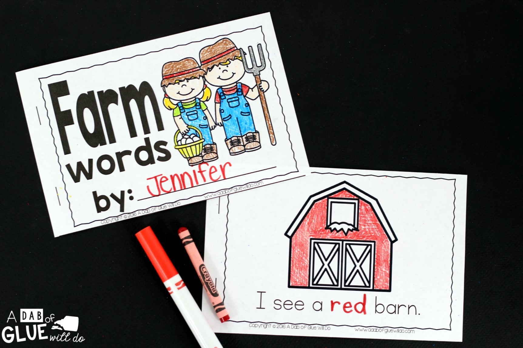 Farm and Color Emergent Reader is perfect way to teach students about farm and color words. This free printable is perfect for preschool, kindergarten, and even first grade. It is a great addition to a farm theme or unit. 