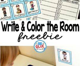 Community Helpers Write and Color the Room is the perfect addition to your community helper unit. This printable is great for preschool, kindergarten, and first grade students.