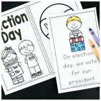 The Presidential Election will be here before we know it . Since this is a very important event for the United States that only happens every four years, it is important to discuss and educate even the littlest of learners. I always love combining social studies with literacy so I created an Election Day Emergent Reader and Ballot activity.