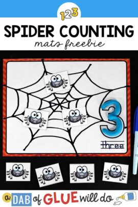 Spider mats to practice counting