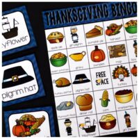 Play Bingo with your elementary age students for a fun Thanksgiving themed game! Perfect for large groups in your classroom or small review groups. Add this to your Thanksgiving lesson plans with 30 unique Thanksgiving Bingo boards with your students! This is a great way to introduce or review everything about Thanksgiving. Students will not even know that they are learning.  Teaching cards are also included in this fun game for young children! Black and white options available to save your color ink.