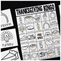 Play Bingo with your elementary age students for a fun Thanksgiving themed game! Perfect for large groups in your classroom or small review groups. Add this to your Thanksgiving lesson plans with 30 unique Halloween Bingo boards with your students! This is a great way to introduce or review everything about Thanksgiving. Students will not even know that they are learning.  Teaching cards are also included in this fun game for young children! Black and white options available to save your color ink.