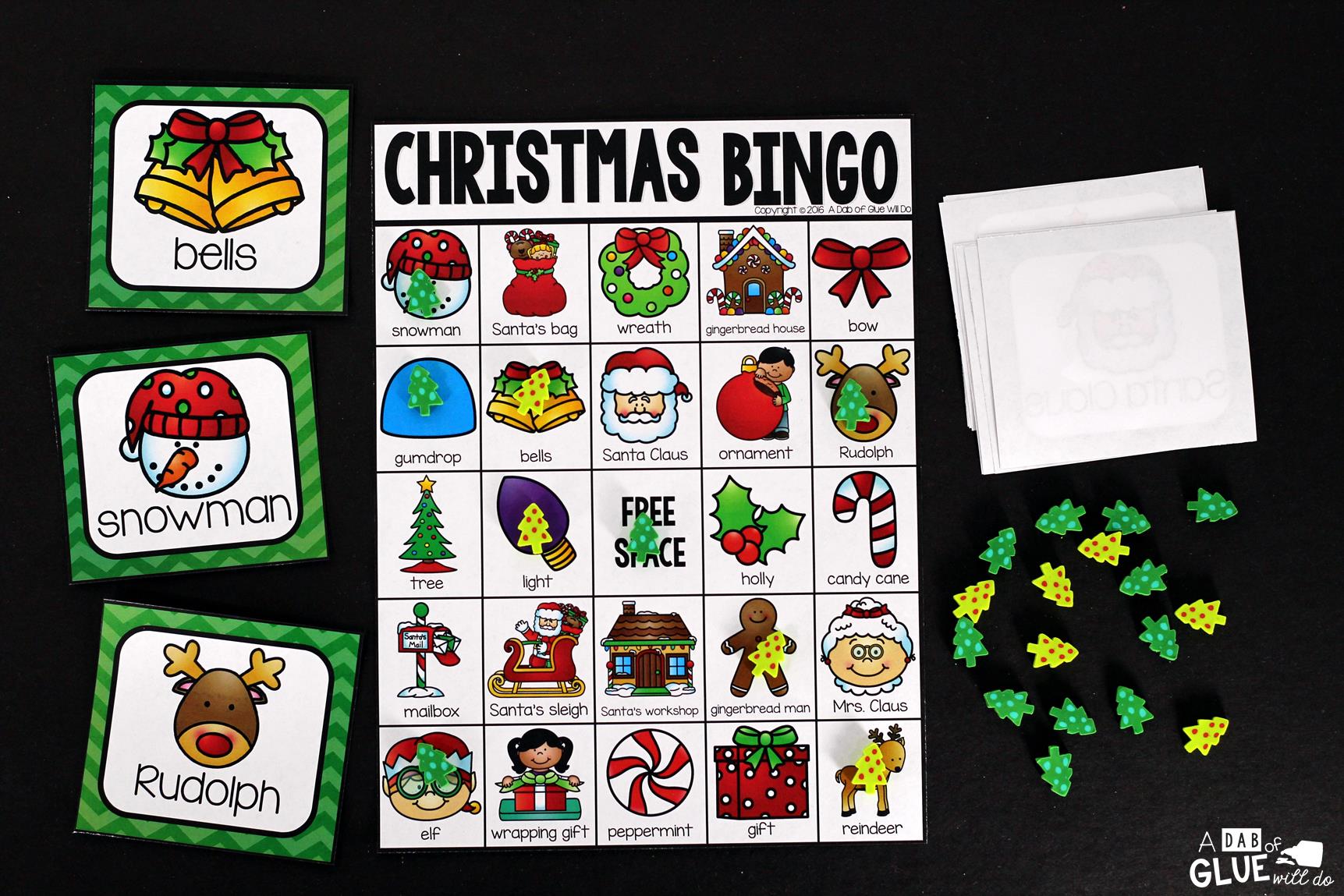 Play Christmas Bingo with your elementary age students for a fun Christmas themed game! Perfect for large groups in your classroom or small review groups. Add this to your Christmas or Holiday party with 30 unique Christmas Bingo boards with your students! Teaching cards are also included in this fun game for young children! Black and white options available to save your color ink.