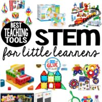 Here are our favorite STEM toys and tools for teaching little learners.  These are perfect for preschool, kindergarten, and first grade students.