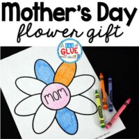 Show your mom love today with Mother's Day flower gift! Easy kids craft for spring and Mom! Use in your lower elementary classrooms from Kindergarten to Fifth Grade.  Practice fine motor work, following directions, and flower vocabulary in one great craft for kids.