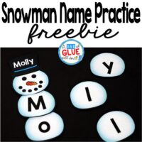 Snowman Name Building Practice Printable is the perfect hands-on activity for students to practice making their name. This free printable is perfect for preschool and kindergarten students. 