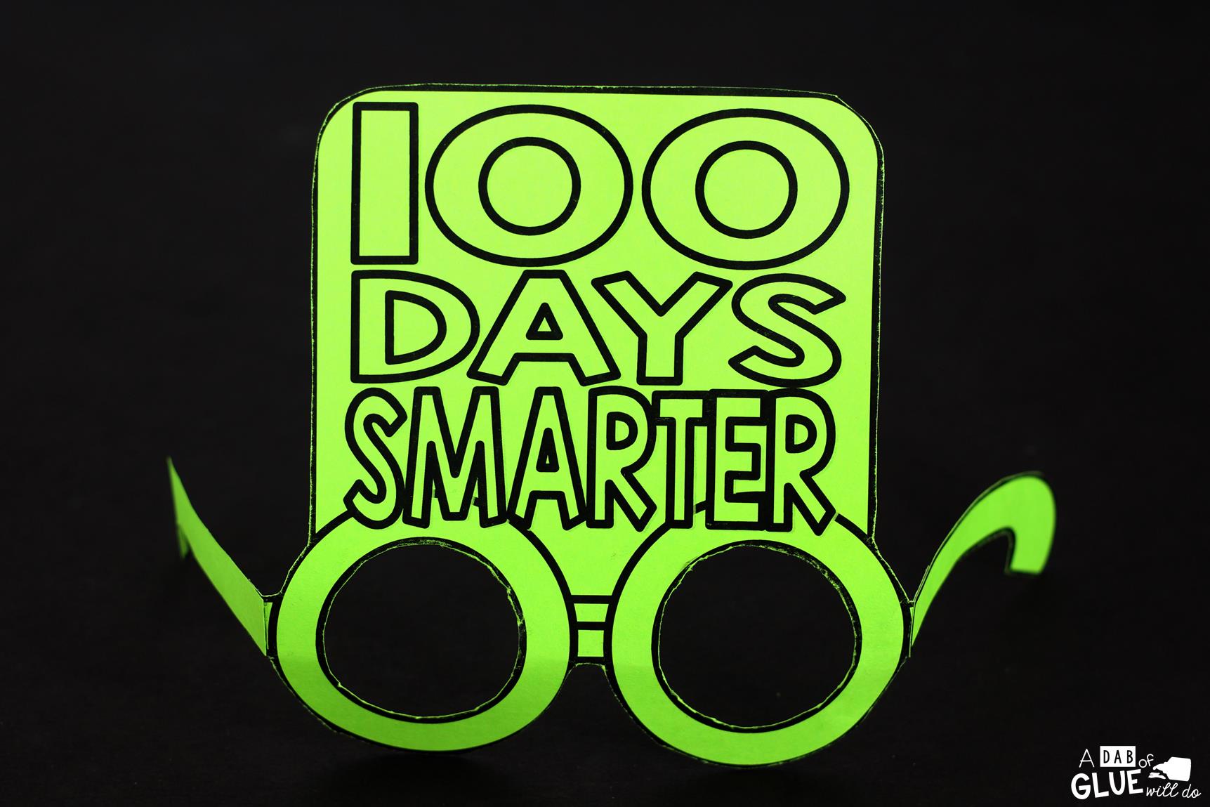 These 100th Day of School glasses will be the perfect way for your students to celebrate the 100th day of school.  This free prinable is perfect for preschool, kindergarten, or first grade students. 