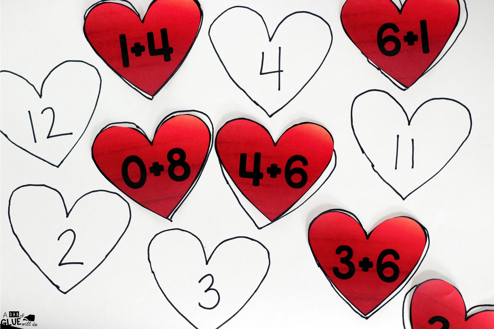 Fun math games with hearts