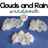 Rain Cloud Windsock Weather Craft is a great addition to your weather science unit this spring. This art activity is perfect for preschool and elementary.