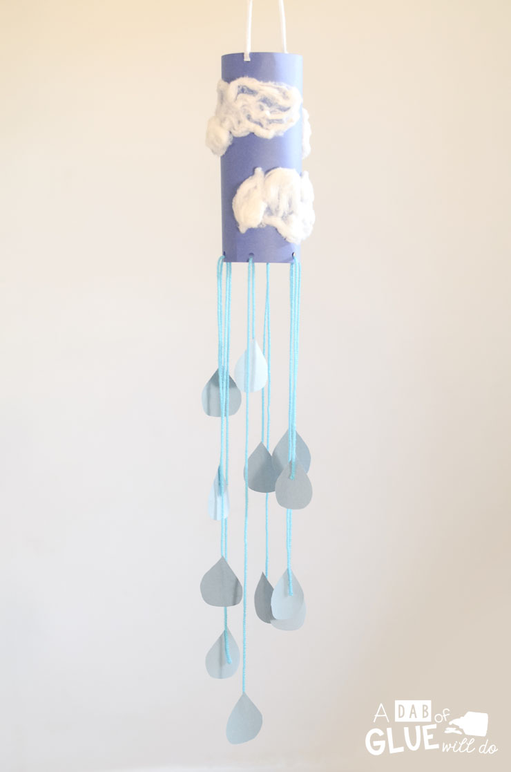 Rain Cloud Windsock Weather Craft is a great addition to your weather science unit this spring. This art activity is perfect for preschool and elementary