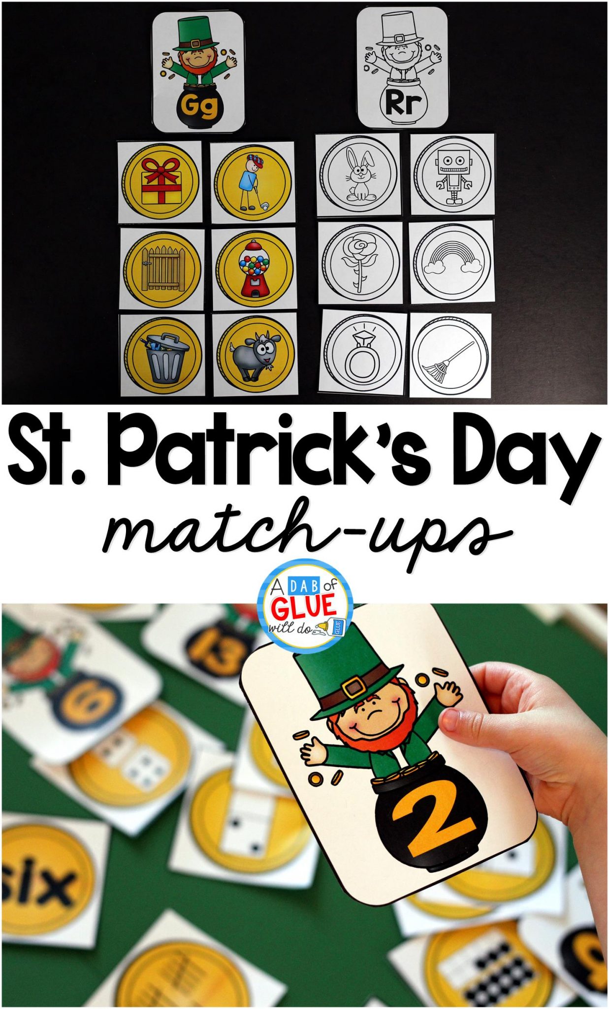 St. Patrick’s Day Initial Sound and Number Match-Ups