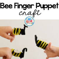 Spring time bee finger puppet craft. Use those fine motor skills and have fun making this super cute bee finger puppet craft!