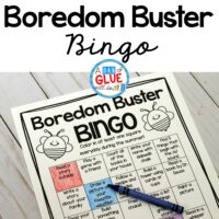 Boredom Buster Bingo, Printable Bingo Game, Freebie Bingo Game, Boredom Buster