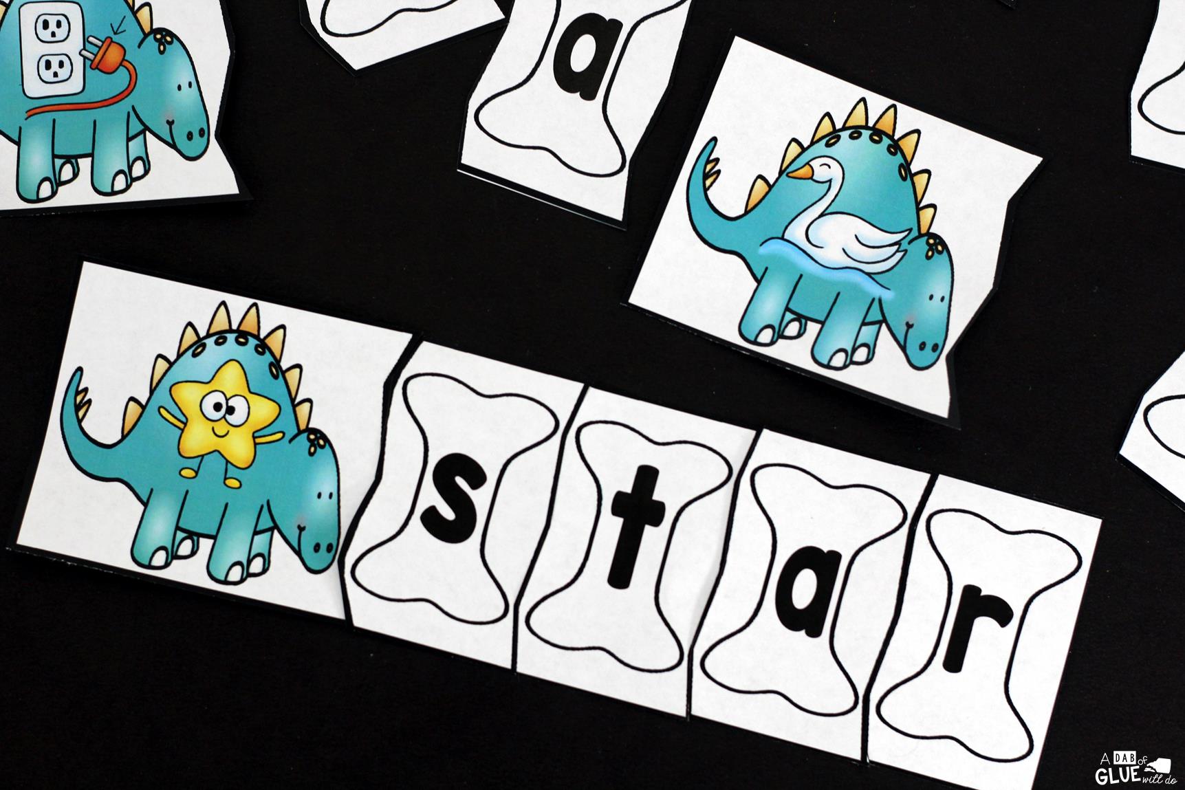 Dinosaur CCVC Puzzles is the perfect addition to your literacy centers anytime of the school year. This free printable is ideal for kindergarten and first grade students. 