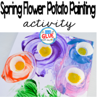 It's time for flowers so get ready to celebrate spring with this spring flower potato painting idea! Perfect for spring gardening project and Mother's Day!