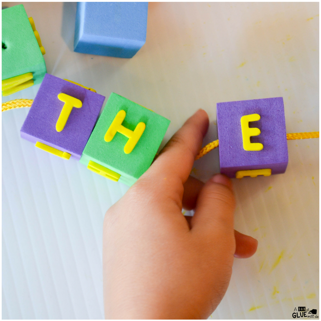 Turn boring flashcards into a multisensory activity to engage your students as they learn to read sight words that you are currently working on. You can use any list of words to adapt this activity to match your students skill level. Lace a sight word activity is simple to set up and fun for children to complete.