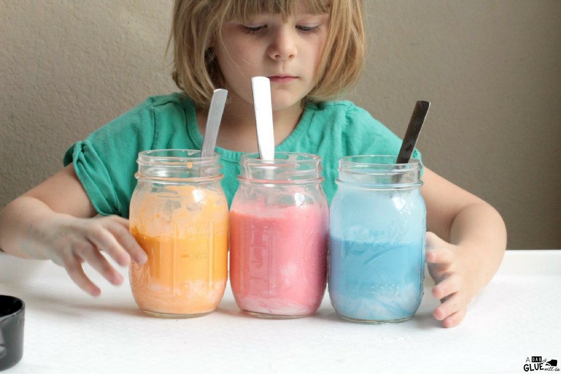 In this simple science experiment, kids will find out which slime recipe is the best way to make slime in the slime recipe test experiment.