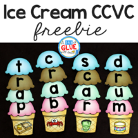 Ice Cream CCVC Match-Up Printable is the perfect addition to your literacy centers this summer. This free printable is great for kindergarten and first grade students.