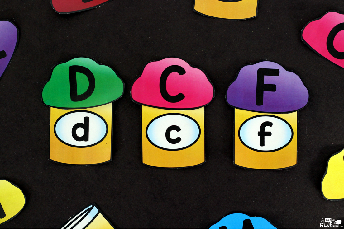Play Dough Alphabet Match-Ups are a fun, hands-on way for students to practice learning the letters of the alphabet. This free printable is perfect for preschool and kindergarten students. 