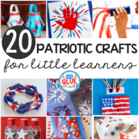 Summertime means camping and celebrating America! I'm excited to share with you some of the very best patriotic crafts for little learners. These crafts are the perfect way to introduce patriotism to the little learners in you life!