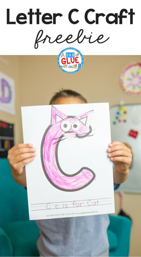 Grab this Animal Alphabet C is for Cat Craft for your kindergarten classroom. Besides becoming more familiar with the letter C, students will work on their fine motor skills!