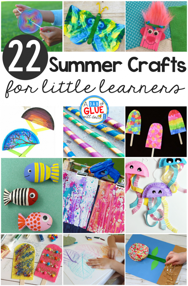 We are a crafting family and summer is our favorite season to create fun crafts for little learners! These summer crafts are simple and fun to keep your kids busy this summer. Check out the entire list and find your inspiration for summer crafts for little learners!