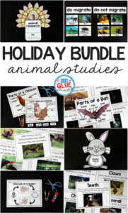 Engage your class in an exciting hands-on experience learning all about holiday animals! Perfect for science in Preschool, Pre-K, Kindergarten, First Grade, and Second Grade classrooms and packed full of inviting science activities. This bundle is the perfect way to combine science with Halloween, Thanksgiving, Christmas, Groundhog Day, and Easter. Students will learn all about the following holiday animals: bats (Halloween), spiders (Halloween), turkeys (Thanksgiving), reindeer (Christmas), groundhogs (Groundhog Day), chicks (Easter), and rabbits (Easter). This pack is great for homeschoolers, kids craft activities, and to add to your unit studies!
