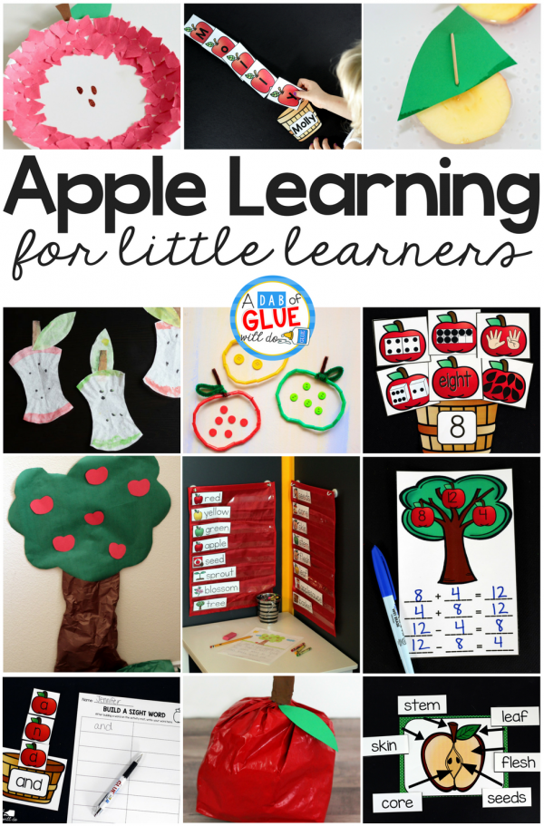 Apples are one of my favorite themes for fall! Your class will love exploring apples in their art time, science lessons, while they practice math facts, and so much more. Use these apple learning activities for little learners in your classroom this fall!