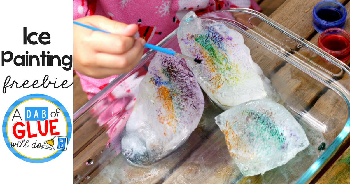 Ice Painting with Salt and Watercolors