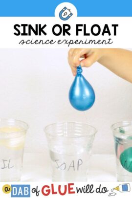 Dropping water filled balloons into different liquids to see if they sink or float