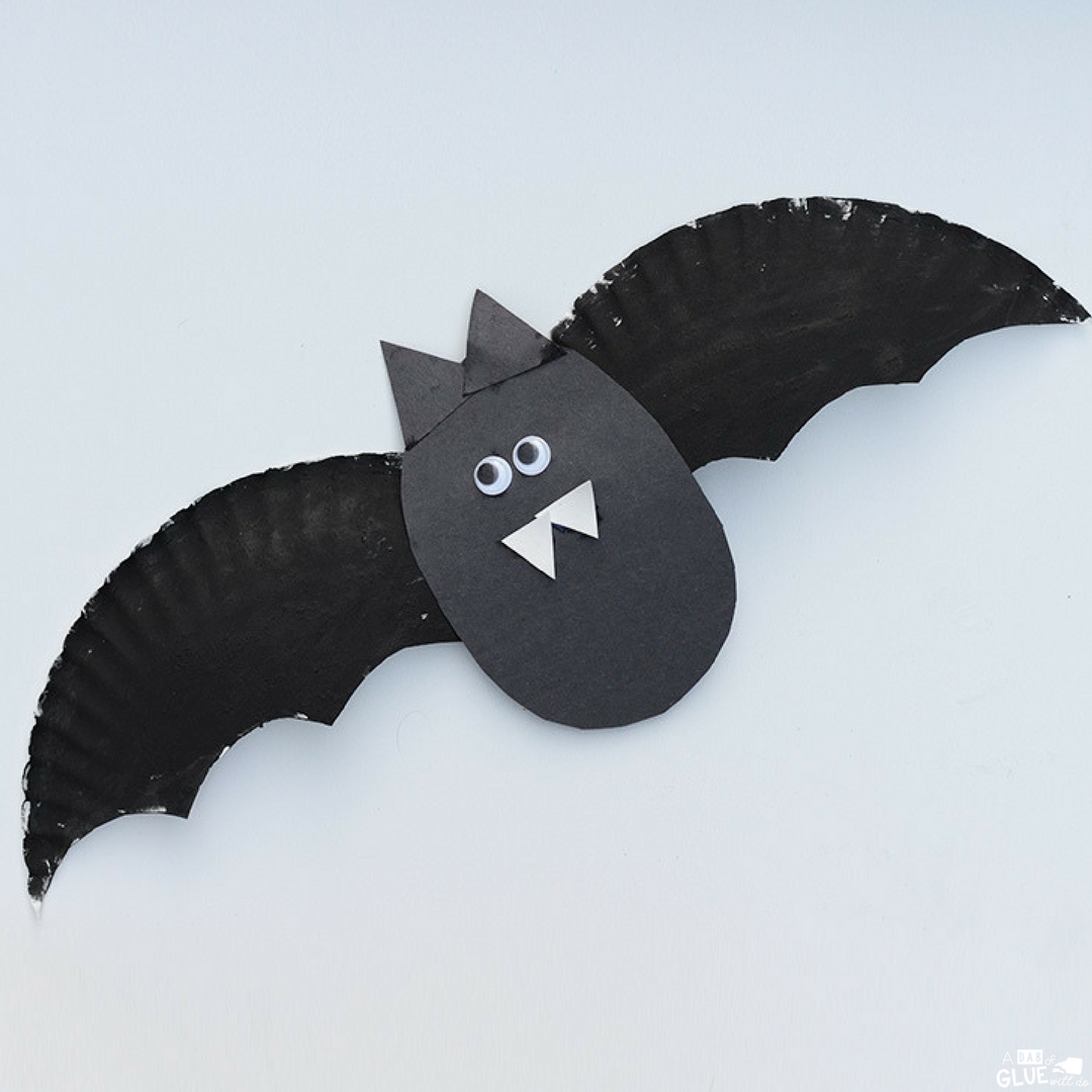 Paper Plate Bat Craft