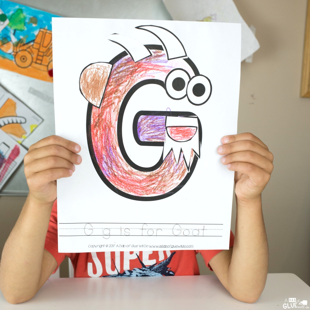 Your students will love this Animal Alphabet Letter of the Week Series! This special series is dedicated to helping you teach your students the letters of the alphabet in a fun, hands-on way. Each week we share alphabet crafts that your child can color, cut, trace, and glue to make a fun animal that begins with the featured letter! Let's get back to it with this G is for Goat craft! Grab this series for your preschool and kindergarten classroom. 