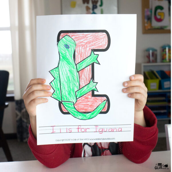 Animal Alphabet I is for Iguana Craft