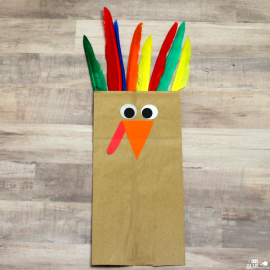Whether you are looking for something for your students to do during your Thanksgiving party or learning about the feathered birds, this Paper Bag Turkey Puppet Craft is the perfect craft to make.
