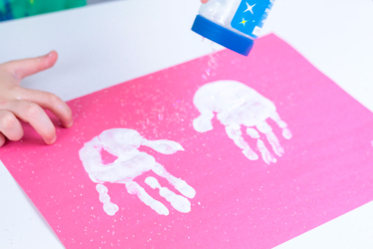This hand print mitten craft is a variation on the common hand print crafts done during the Christmas season to preserve the appearance of a child's hand.
